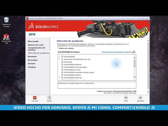 How do I change the SolidWorks language to Spanish?
