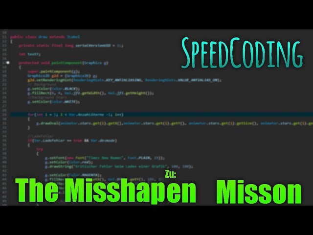 SpeedCoding - The Misshapen Misson #1