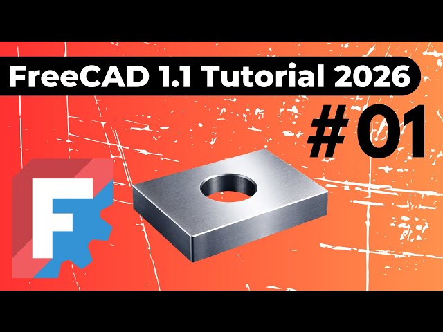 FreeCAD Sketch to 3D Solid (Pad + Constraints) [FreeCAD Tutorial 2026 - Part 1]