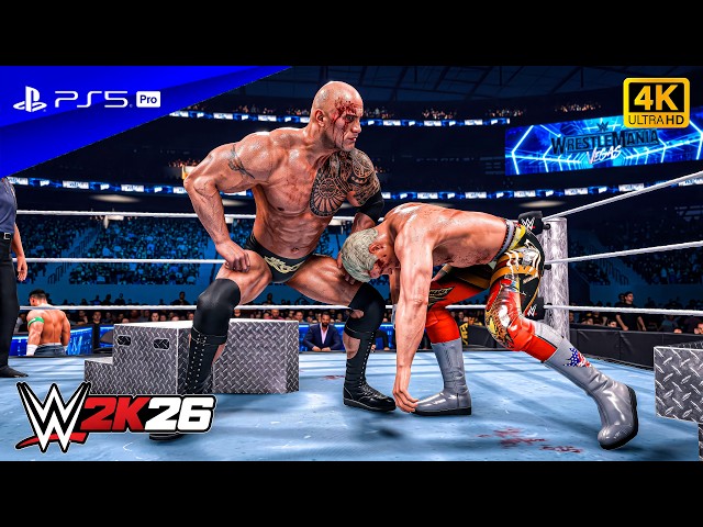 WWE 2K26 - The Rock vs. Cody Rhodes - Bloodline Rules Match at Wrestlemania 42 | PS5™ Pro [4K60]