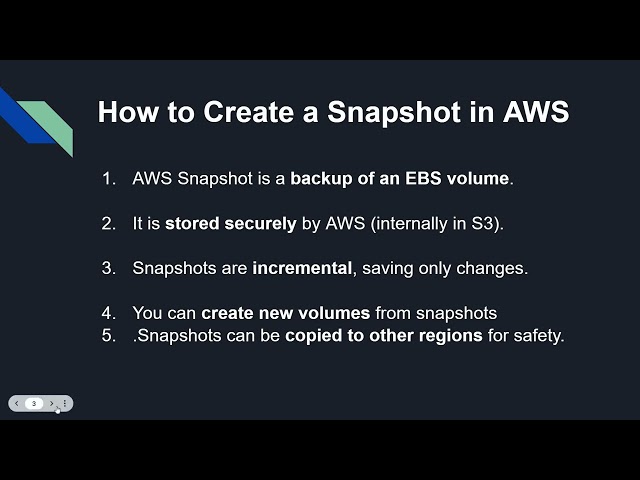 AWS  Snapshot by Govindraj #Studentmade | Ekascloud