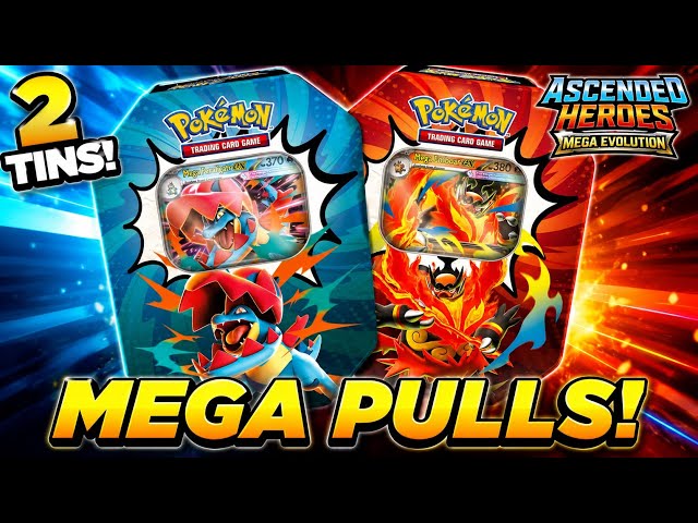 🔥 OPENING 2 ASCENDED HEROES MEGA EVOLUTION TINS! 😱 | Pokémon TCG Unboxing