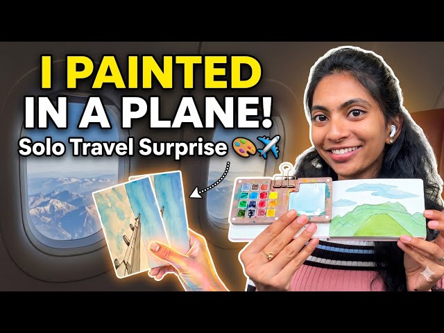 Painting Above the Clouds: My Solo Travel Art Diary ☁️✈️