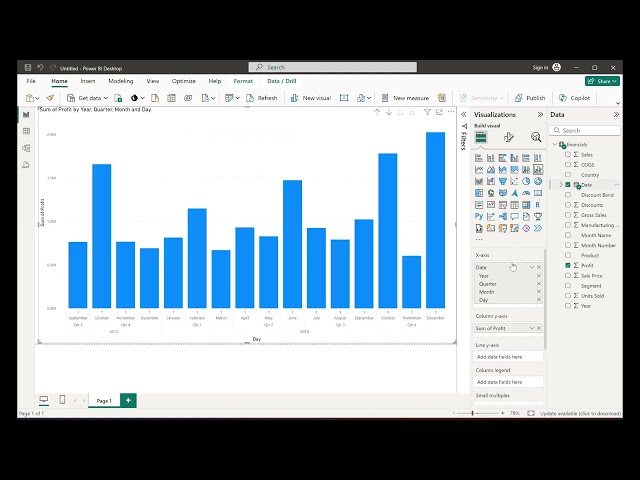 Power BI How to create Bar Chart, Column Chart