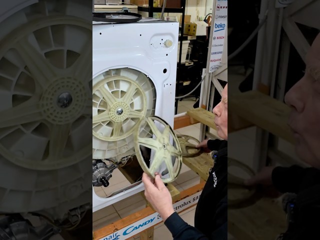 Washing Machine Motor Spins But Drum Won't Turn?  #appliancesrepair #diyrepair