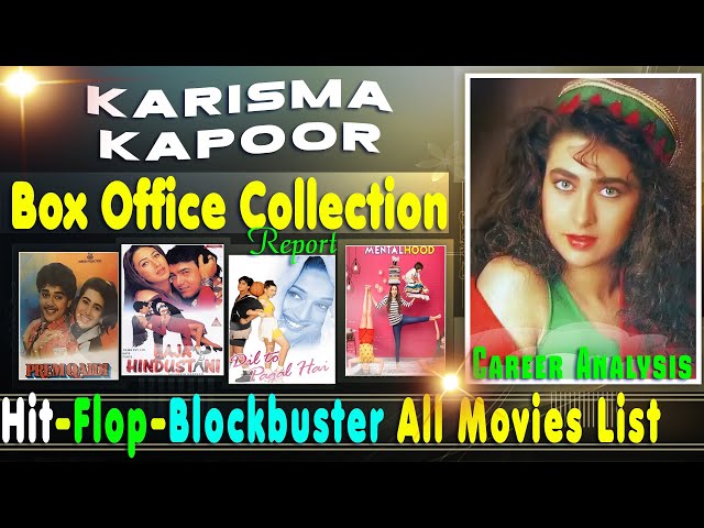Karisma Kapoor Box Office Collection Analysis Hit and Flop Blockbuster All Movies List.