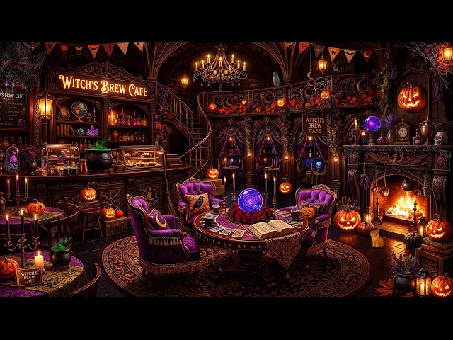 🌙HALLOWEEN NIGHT AT THE WITCH’S BREW CAFE🔮SPOOKY FALL JAZZ, TAROT CARD READING & CRACKLING FIREPLACE