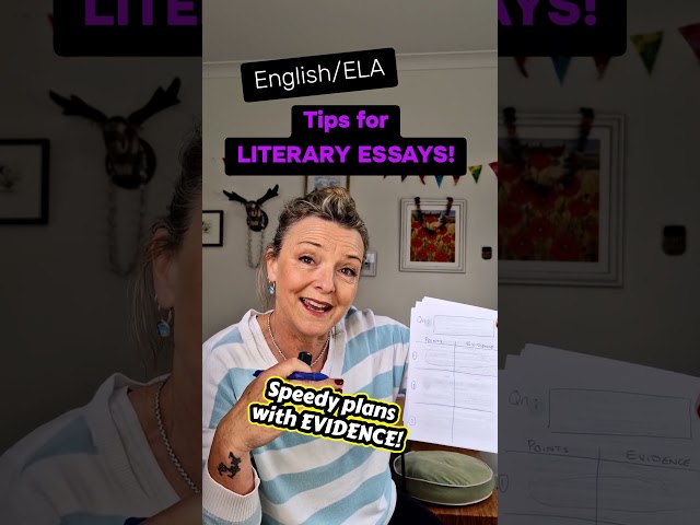 Essay writing - teaching tip for exam preparation - just PLAN!  #essay #studytips #englishteacher