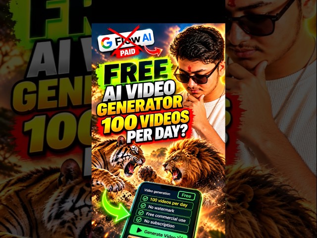 Free AI Video Generator 🔥 100 Videos Per Day? | #aitutorial