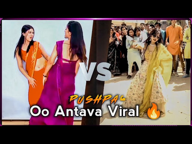 Oo Antava Mawa Song Dance Cover ||  TikTok vs Instagram Hot Girl's || Aavesh Creations