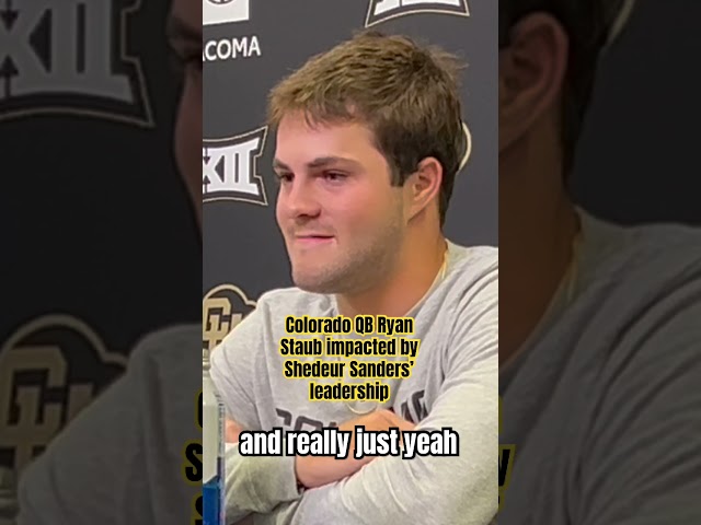 Shedeur Sanders’ influence helped CU Buffs QB Ryan Staub #deionsanders #shedeursanders #cubuffs #cfb