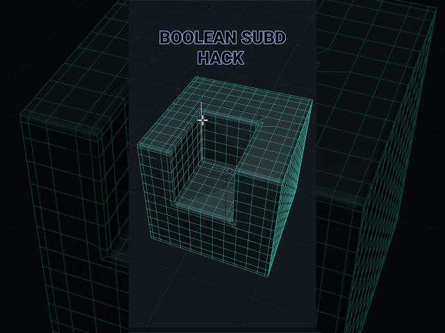 Boolean Subd Hack, in Blender  #blender3d