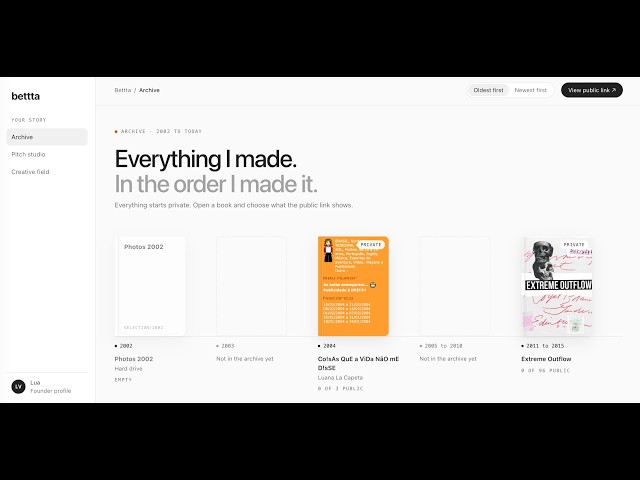building archive.bettta.ai