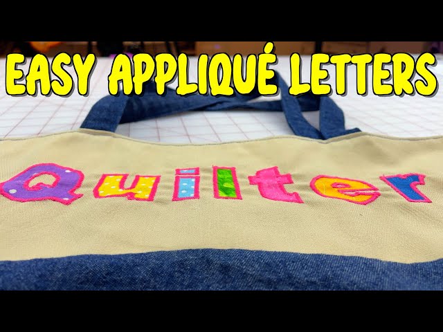 Easy Applique Letters | The Sewing Room Channel