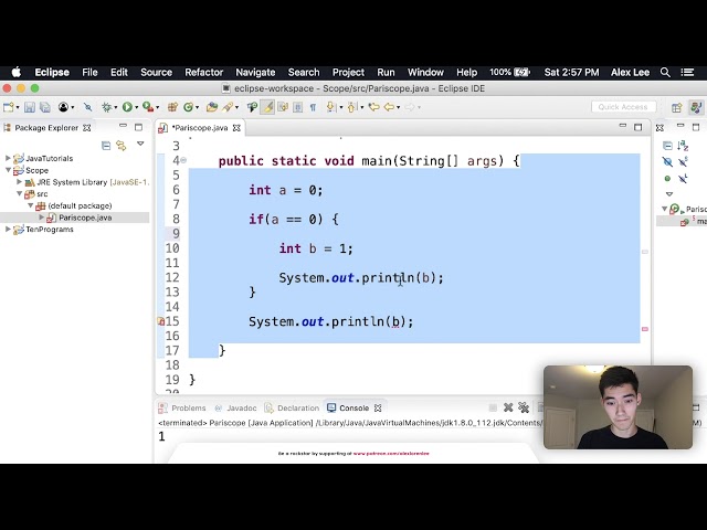 Java Scope - Scope of Variables in Java Tutorial #53