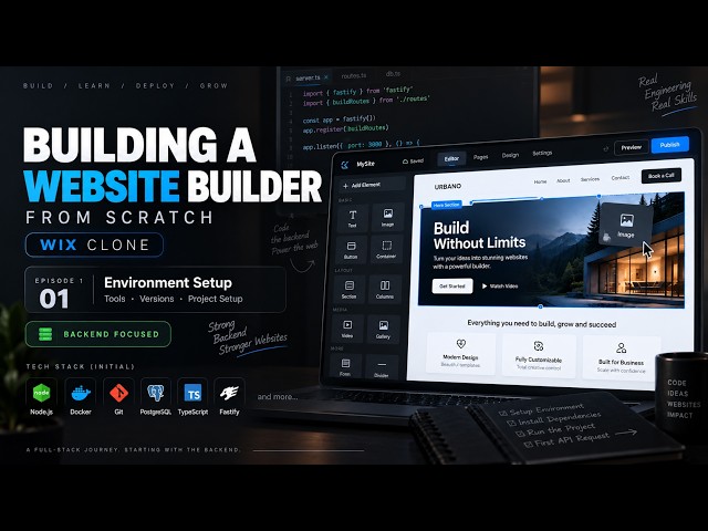 1. Building a Website Builder from Scratch (Wix Clone) — Environment Setup, Docker & Git