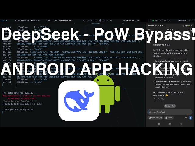 Mobile Hacking | DeepSeek PoW Calculator Bypass with FRIDA