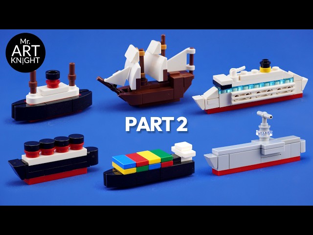 Lego Ships Mini Vehicles - Part 2 (Tutorial)