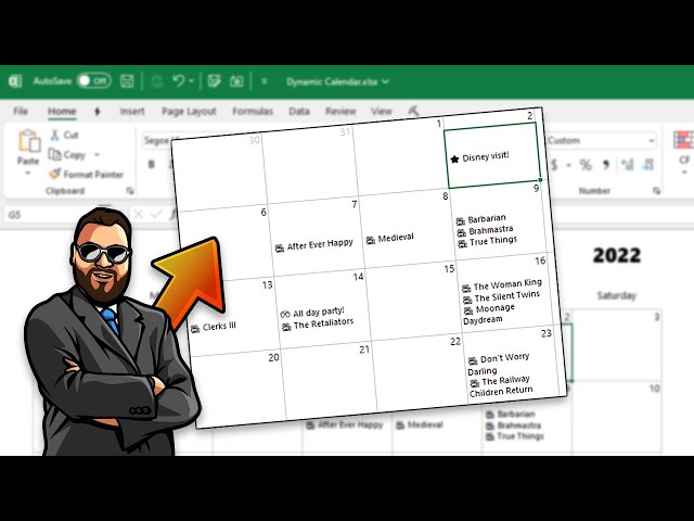 Scheduling Calendar Spreadsheet in Excel 🗓️