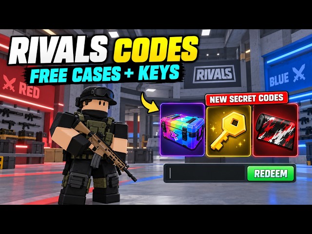 RIVALS Codes 2026 🔥 NEW Secret Codes for FREE Skin Cases, Keys & Legendary Rewards!