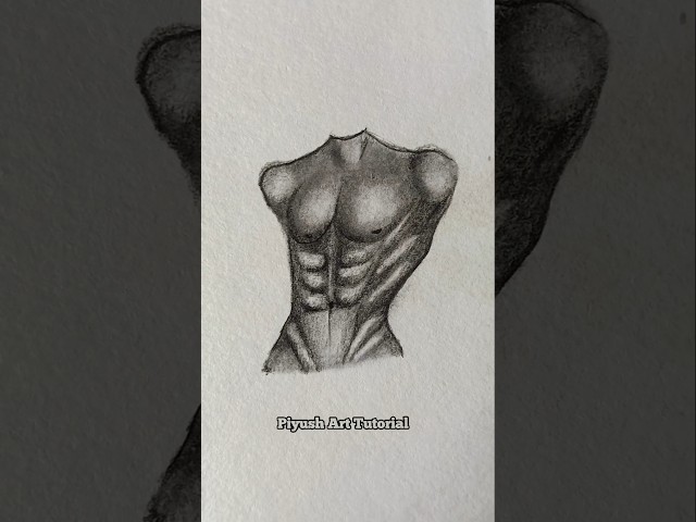 How to Draw Realistic Abs | Easy Drawing Tutorial ✏️🔥#drawing #sketch #art #shorts #tutorial