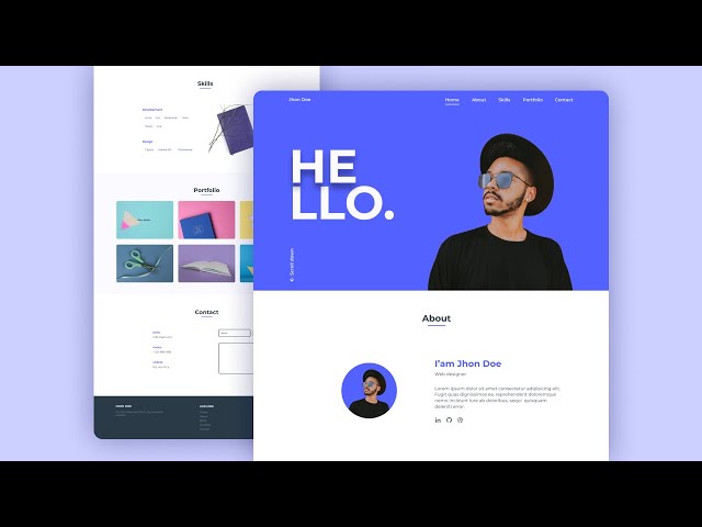 Responsive Personal Portfolio Website HTML CSS And JAVASCRIPT | Mobile First