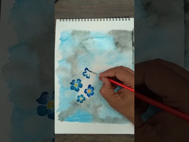 Simple watercolor flowers painting easy technique | Watercolor flower