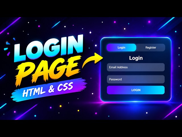 How to Create a Modern Login Page Using HTML & CSS | Responsive Login Form