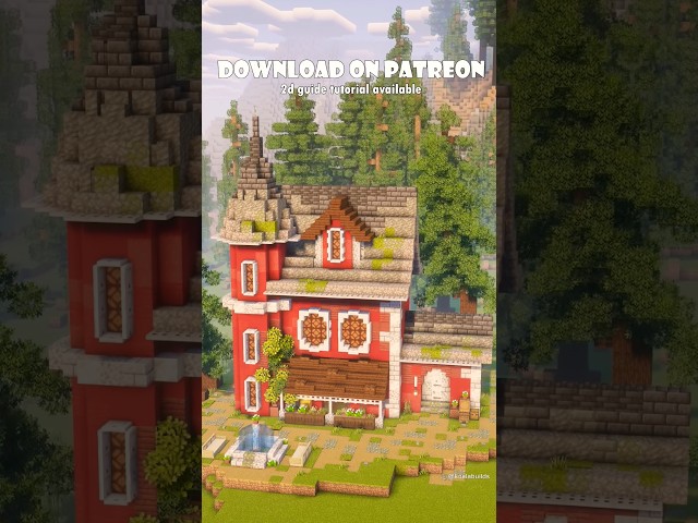 Minecraft: Redwood Cabin Timelapse | 2d guide tutorial available on Patreon!🥰🏡 #minecraftbuilding