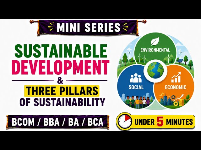 Sustainable Development & Three Pillars of Sustainability | Environmental Studies