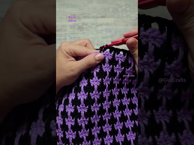 Spike DC Stitch 4 Row Repeat Crochet Pattern | Crochet Blanket #crochettutorial #easycrochet
