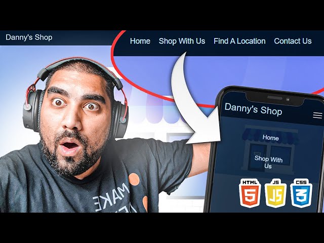 Responsive Navbar Tutorial! (SUPER EASY!) Using HTML, CSS, and Javascript!