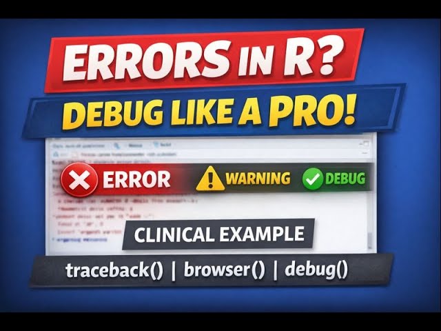 Errors and Debugging in R | traceback(), browser(), debug() Explained