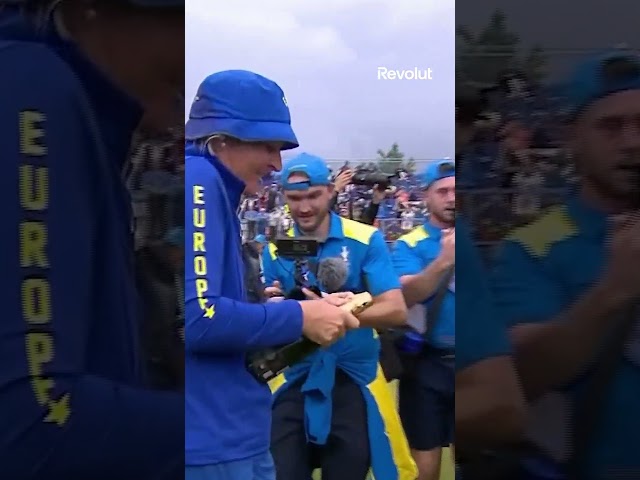 Party time for Team Europe! 🇪🇺🍾 #shorts #golf