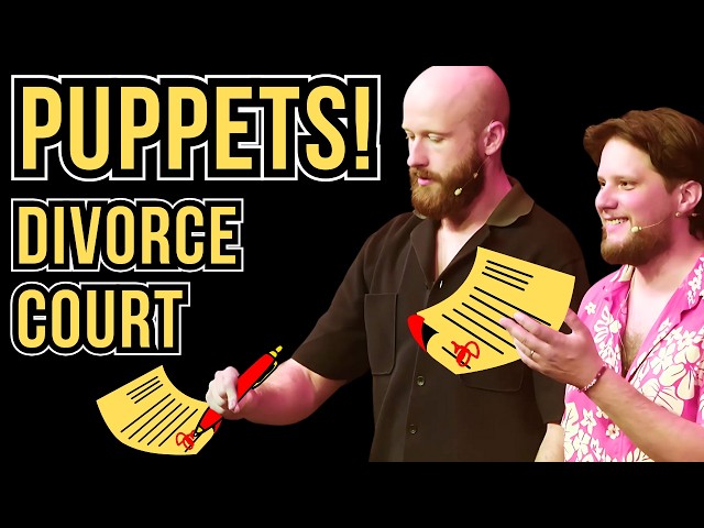 DIVORCE DRAMA | The PUPPETS Game (audience member CONTROLS them like puppets) | Shoot From The Hip