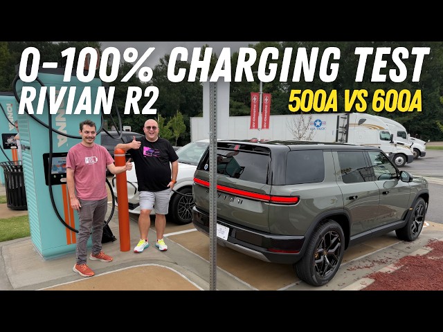 Rivian R2 DC Fast Charging Analysis - 500A vs 600A