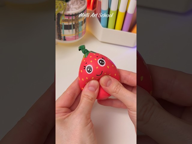 I made a Viral Strawberry Squishy 🍓 #shorts #diy