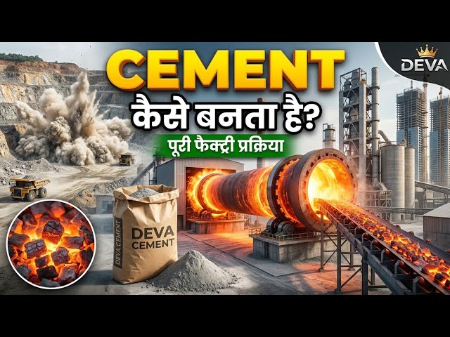 🤔Cement Kaise Banta Hai? Factory Mein Cement Banane Ka Pura Process Hindi manufacturing process 