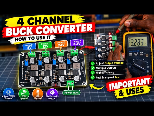 4-Channel Buck Converter Explained & Tested | How to Use It