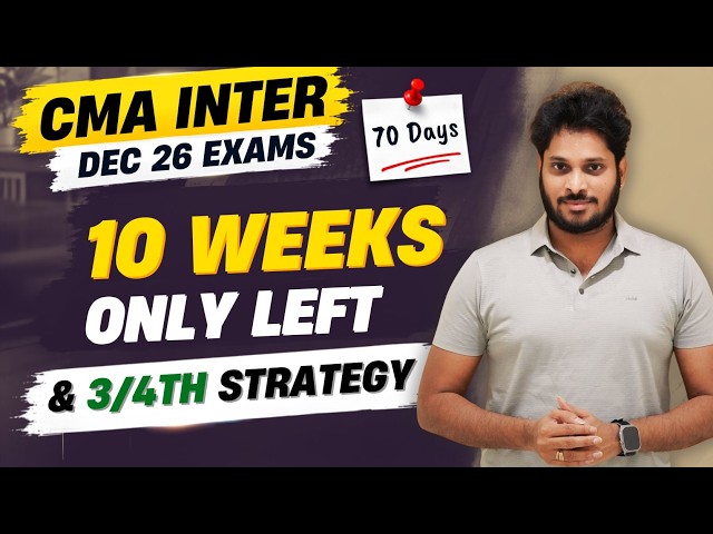 Dec 2026 Exams CMA Inter Preparation Strategy