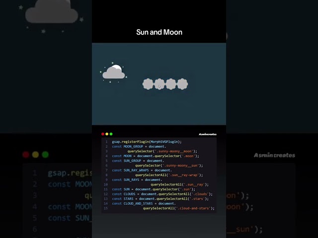 Sun and Moon using HTML, CSS and JavaScript