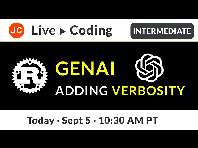 JC Rust Live Coding ➜ GENAI adding OpenAI Verbosity to genai lib