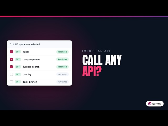 Import an API in QAMAQ: From Documentation to Agent Tools