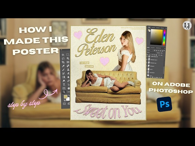 Design With Me: A Poster Promotion for an Artist ✨ | Photoshop Tutorial