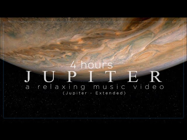 Real Images of Jupiter from NASA in 4K with 4 Hours of Calm Ambient Music (Jupiter Extended)