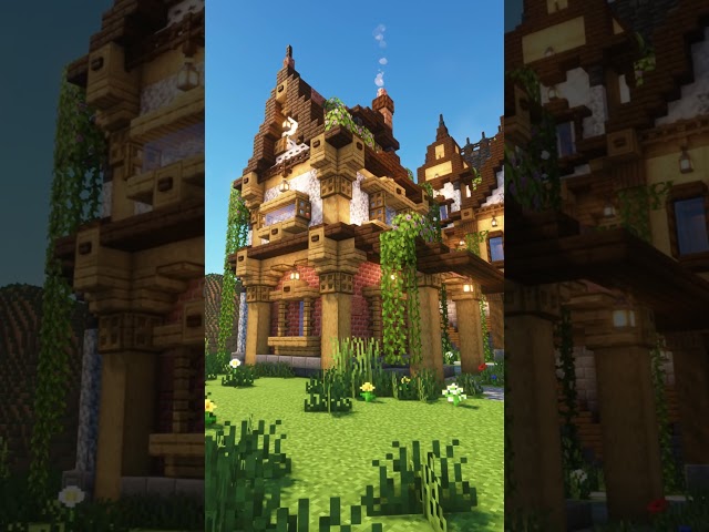 Small Fantasy House 🛕 #minecraft #minecraftbuilding #medievalstyle #minecrafthowto #medievalvillage