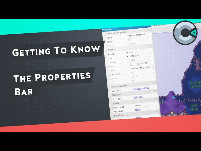 Getting to know Construct 3 | The Properties Bar