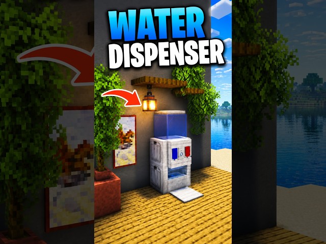 Realistic Water Dispenser in Minecraft 💧 #minecraft #minecrafttutorial #minecraftshorts