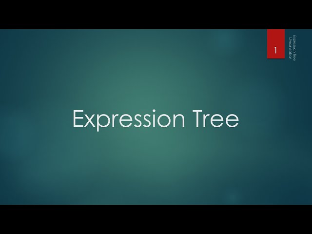 30 Expression Tree