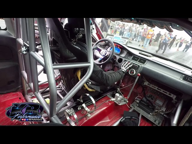 La Malcria Honda Civic SFWD 8.28@177mph In Board Gopro View